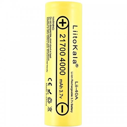 Аккумулятор LiitoKala 21700 Li-Ion 4000mAh 1 шт. (Lii-40A) купить в Украине | Telemart фото