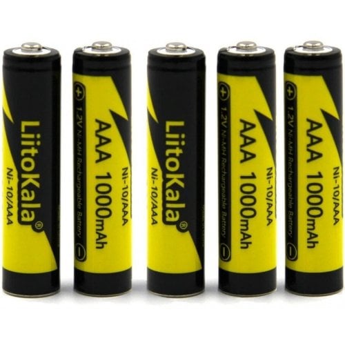 Аккумуляторы LiitoKala AAA Ni-MH 1000mAh 5 шт. (Ni-10/AAA-5B) купить в Украине | Telemart фото