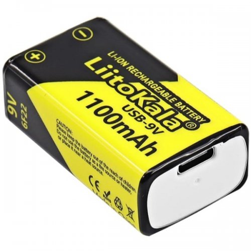 Акумулятор LiitoKala Krona Li-Ion 1100mAh 1 шт. (USB-9V) купити в Україні | Telemart фото