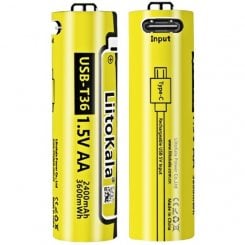 Аккумулятор LiitoKala AA Li-Ion 2400mAh 1 шт. (USB-T36 1.5V AA)