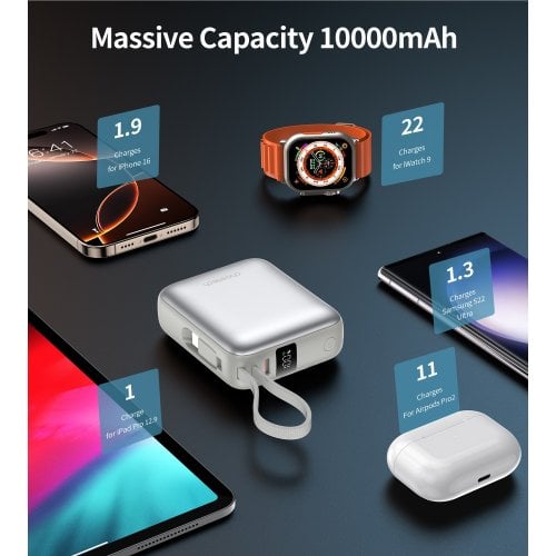 Powerbank Choetech B832 10000mAh 35W (B832-SL) Silver купить в Украине | Telemart фото
