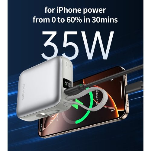 Powerbank Choetech B832 10000mAh 35W (B832-SL) Silver купить в Украине | Telemart фото