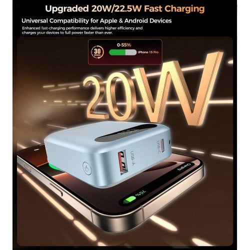 Powerbank Choetech B860 10000mAh 22.5W (B860-CCLBE) Light Blue купить в Украине | Telemart фото