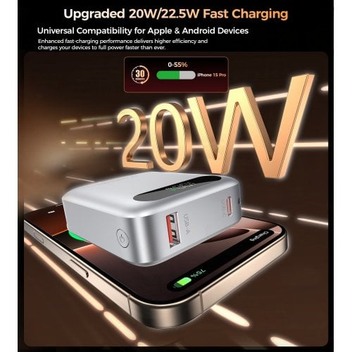 Powerbank Choetech B860 10000mAh 22.5W (B860-CCSL) Silver купить в Украине | Telemart фото