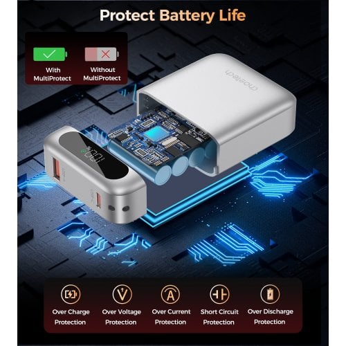 Powerbank Choetech B860 10000mAh 22.5W (B860-CCSL) Silver купить в Украине | Telemart фото