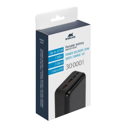 Powerbank Rivacase Rivapower VA2103 30000mAh 22.5W Black купить в Украине | Telemart фото