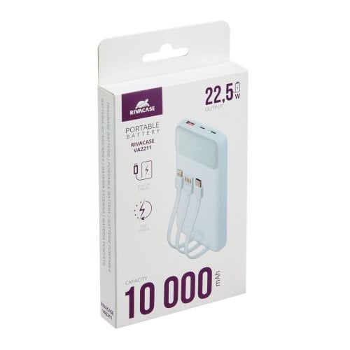 Powerbank Rivacase Rivapower VA2211 10000mAh 22.5W White купить в Украине | Telemart фото