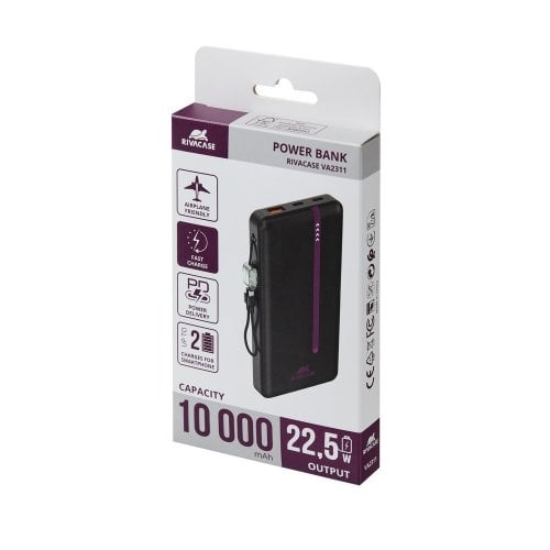 Powerbank Rivacase Rivapower VA2311 10000mAh 22.5W Black купить в Украине | Telemart фото