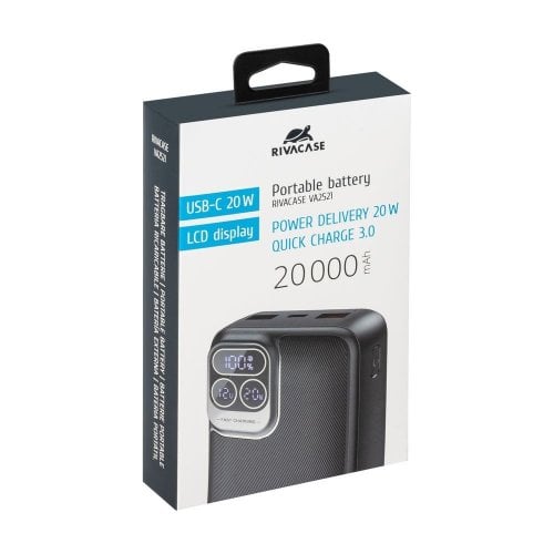 Powerbank Rivacase Rivapower VA2521 20000mAh 22.5W Black купить в Украине | Telemart фото