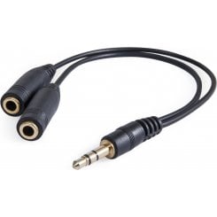 Разветвитель Defender 3.5mm to 2 x 3.5mm 0.12m (63001) Black