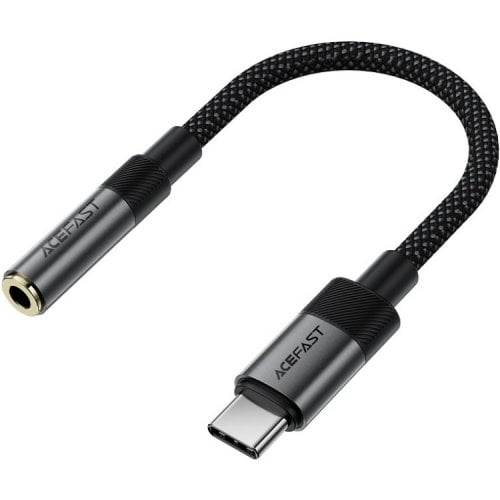 Переходник Acefast J12 USB Type-C to 3.5mm 0.15m (6974316285281) Black купить в Украине | Telemart фото