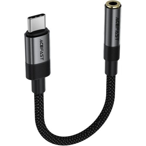 Переходник Acefast J12 USB Type-C to 3.5mm 0.15m (6974316285281) Black купить в Украине | Telemart фото