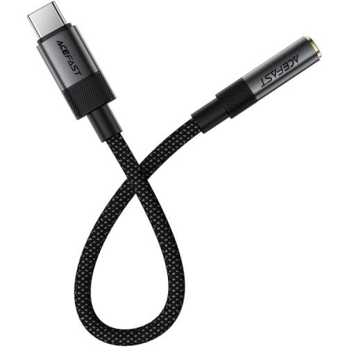 Переходник Acefast J12 USB Type-C to 3.5mm 0.15m (6974316285281) Black купить в Украине | Telemart фото