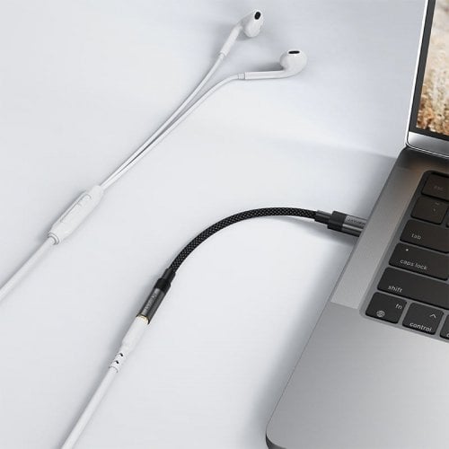 Переходник Acefast J12 USB Type-C to 3.5mm 0.15m (6974316285281) Black купить в Украине | Telemart фото