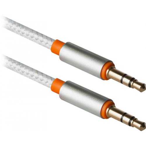 Кабель Defender JACK01-03 3.5mm to 3.5mm 1.2m (87513) White купить в Украине | Telemart фото