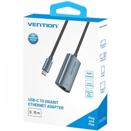 Сетевая карта Vention USB 3.1 Type-C to Gigabit Ethernet (CFPHB) Grey купить в Украине | Telemart фото
