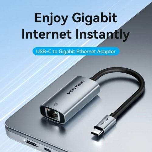 Сетевая карта Vention USB 3.1 Type-C to Gigabit Ethernet (CFPHB) Grey купить в Украине | Telemart фото