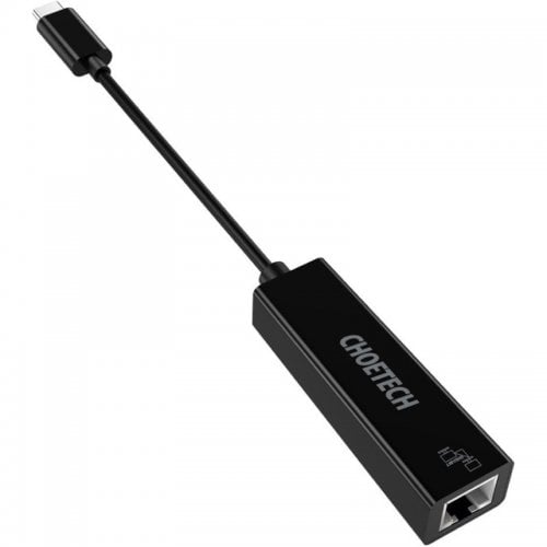 Сетевая карта Choetech R01 USB 3.1 Type-C to Gigabit Ethernet (HUB-R01-BK) Black купить в Украине | Telemart фото