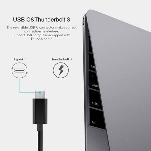 Сетевая карта Choetech R01 USB 3.1 Type-C to Gigabit Ethernet (HUB-R01-BK) Black купить в Украине | Telemart фото
