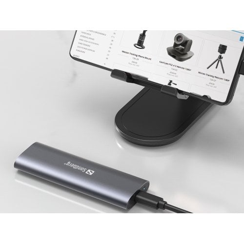 Зовнішня кишеня Sandberg M.2 SSD NVME Enclosure USB 3.2 Type-C (136-39) Grey купити в Україні | Telemart фото