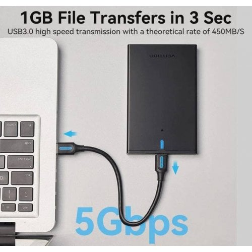 Внешний карман Vention 2.5" SATA to USB 3.0 (KPAB0) Black купить в Украине | Telemart фото