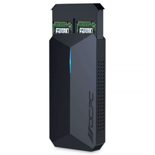 Зовнішня кишеня OCPC Azzurro Duo M.2 SSD PCIe Enclosure USB Type-C (OCAZZM2ECSD) Black купити в Україні | Telemart фото
