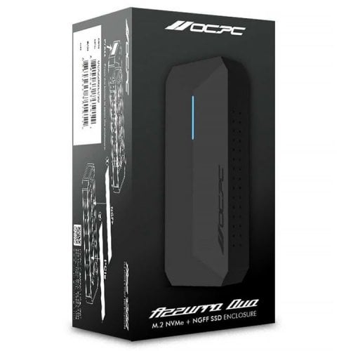 Зовнішня кишеня OCPC Azzurro Duo M.2 SSD PCIe Enclosure USB Type-C (OCAZZM2ECSD) Black купити в Україні | Telemart фото