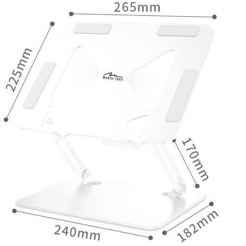 Підставка для ноутбука Media-Tech Laptop Stand (MT2661W) White купити в Україні | Telemart фото