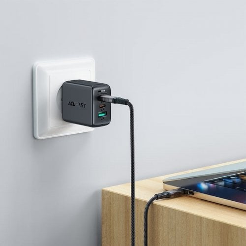 Кабель Acefast C1-09 USB Type-C to USB Type-C V4.0 1m (6974316282631) Black/Gray купить в Украине | Telemart фото