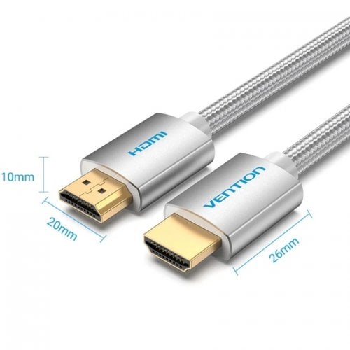 Кабель Vention HDMI to HDMI V2.0 4K 1m (AABIF) Silver купить в Украине | Telemart фото