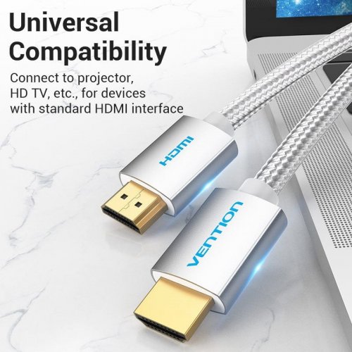 Кабель Vention HDMI to HDMI V2.0 4K 10m (AABIL) Silver купить в Украине | Telemart фото