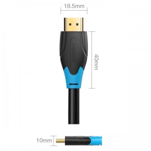 Кабель Vention HDMI to HDMI V2.0 4K 0.75m (AACBE) Black купить в Украине | Telemart фото