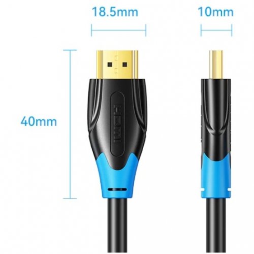 Кабель Vention HDMI to HDMI V2.0 4K 1.5m (AACBG) Black купить в Украине | Telemart фото