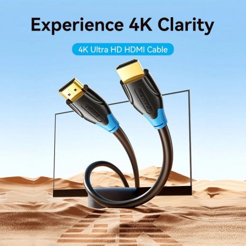 Кабель Vention HDMI to HDMI V2.0 4K 1.5m (AACBG) Black купить в Украине | Telemart фото