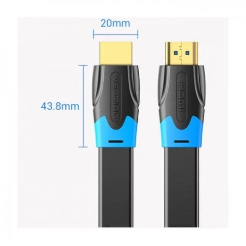 Кабель Vention Flat HDMI to HDMI V2.0 4K 5m (AAKBJ) Black купить в Украине | Telemart фото
