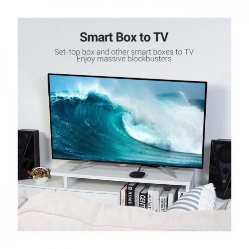 Кабель Vention Flat HDMI to HDMI V2.0 4K 5m (AAKBJ) Black купить в Украине | Telemart фото