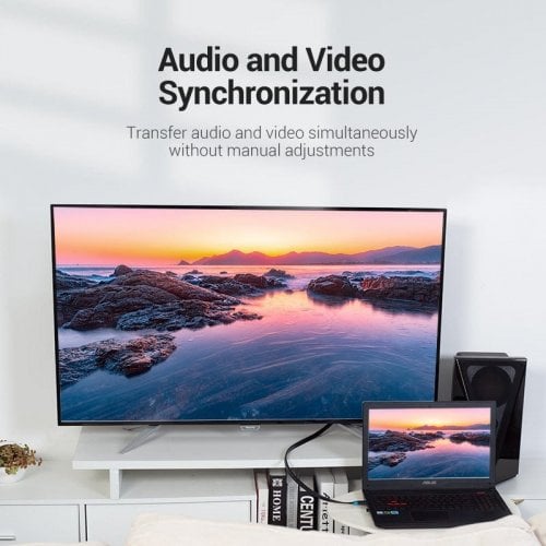 Кабель Vention Flat HDMI to HDMI V2.0 4K 8m (AAKBK) Black купить в Украине | Telemart фото