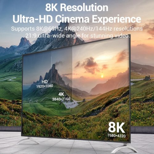 Кабель Vention HDMI to HDMI V2.1 8K 2m (AALBH) Black купить в Украине | Telemart фото
