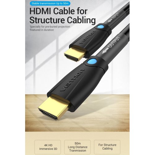 Кабель Vention Engineering HDMI to HDMI V2.0 4K 8m (AAMBK) Black купить в Украине | Telemart фото