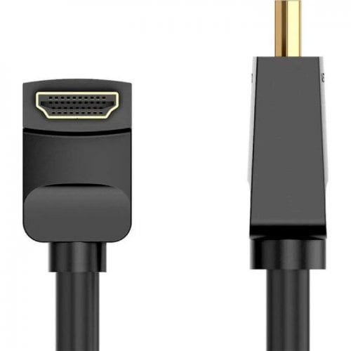 Кабель Vention HDMI to HDMI 90° V2.0 4K 2m (AARBH) Black купить в Украине | Telemart фото