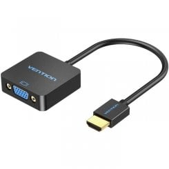 Переходник Vention HDMI to VGA + Audio 1080P 0.15m (ACRBB) Black