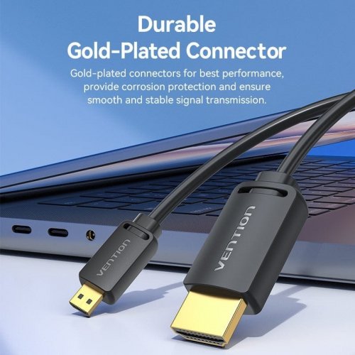 Кабель Vention HDMI to Micro HDMI V2.0 4K 1m (AGIBF) Black купити в Україні | Telemart фото