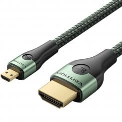 Кабель Vention Micro HDMI to HDMI V2.0 8K 1m (AGKGF) Green