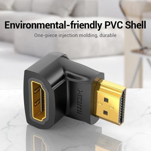 Адаптер Vention HDMI to HDMI 90° 4K (AIOB0) Black купить в Украине | Telemart фото