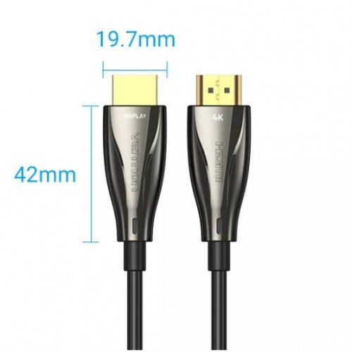 Кабель оптический (AOC) Vention Optical HDMI to HDMI V2.0 4K 20m (ALABQ) Black купить в Украине | Telemart фото