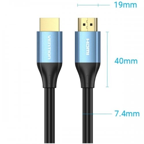 Кабель Vention HDMI to HDMI V2.0 4K 8m (ALHSK) Blue купить в Украине | Telemart фото