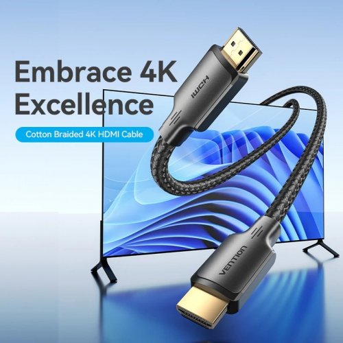 Кабель Vention HDMI to HDMI V2.0 4K 10m (ALLBL) Black купить в Украине | Telemart фото
