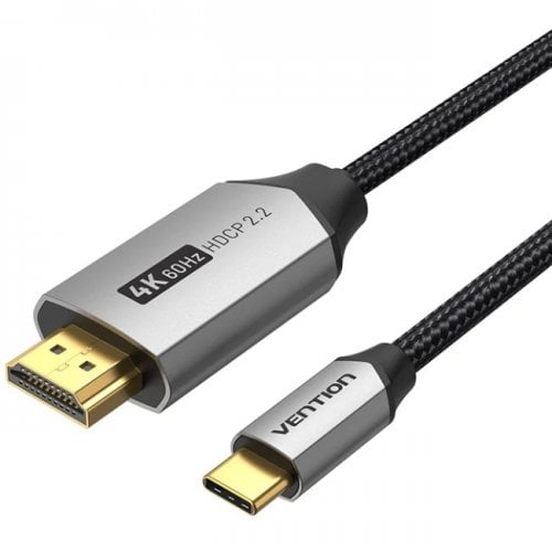 Кабель Vention USB Type-C to HDMI V2.0 4K 2m (CRBBH) Black купить в Украине | Telemart фото