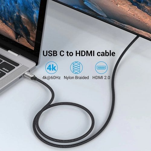 Кабель Vention USB Type-C to HDMI V2.0 4K 2m (CRBBH) Black купить в Украине | Telemart фото