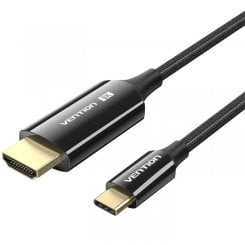 Кабель Vention USB Type-C to HDMI V2.0 8K 1.8m (CRCBAC) Black